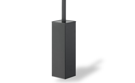 Escova de sanita suspensa / quadrada / preto mate