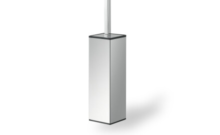 Escova de sanita suspensa / quadrada / aço polido