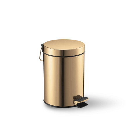 Cesto com pedal STANDARD redondo, 3 L, fecho suave / dourado brilhante #1