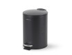 Cesto com pedal BUDGET redondo de 3 L, fecho suave / aço preto mate