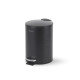 Cesto com pedal BUDGET redondo de 3 L, fecho suave / aço preto mate #1