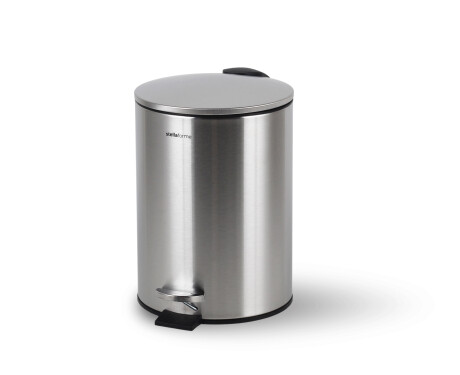 Cesto com pedal BUDGET redondo, 3 L, fecho suave / aço inoxidável acetinado