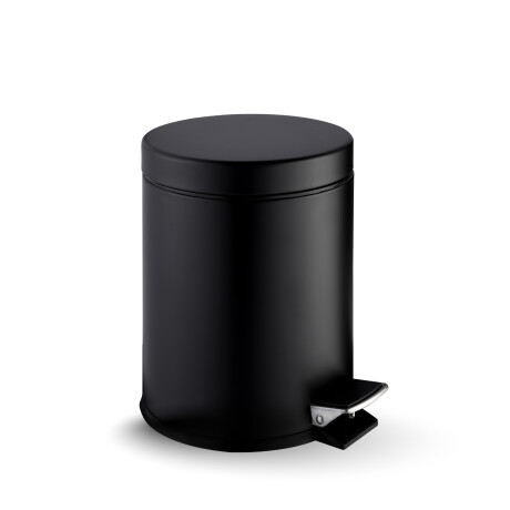 Cesto com pedal STANDARD redondo, 5 L, fecho suave / preto mate #1