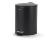 Cesto com pedal BUDGET redondo de 5 L, fecho suave / aço preto mate