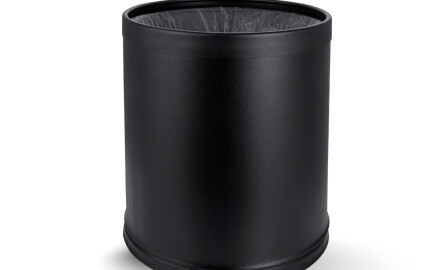 Cesto aberto de 9 L / estrutura amovível / preto mate, aro preto mate