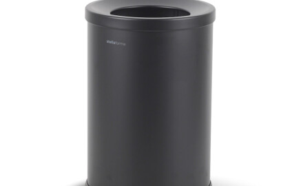 Cesto do lixo de 10 L, tampa com abertura de introdução / aço preto mate