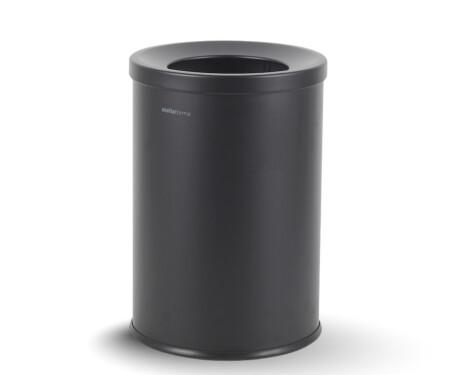 Cesto do lixo de 10 L, tampa com abertura de introdução / aço preto mate
