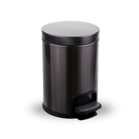 Cesto com pedal PREMIUM redondo de 5 L, fecho suave / grafite metalizado #1