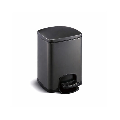 Cesto com pedal PREMIUM retangular de 5 L, fecho suave / preto mate #1