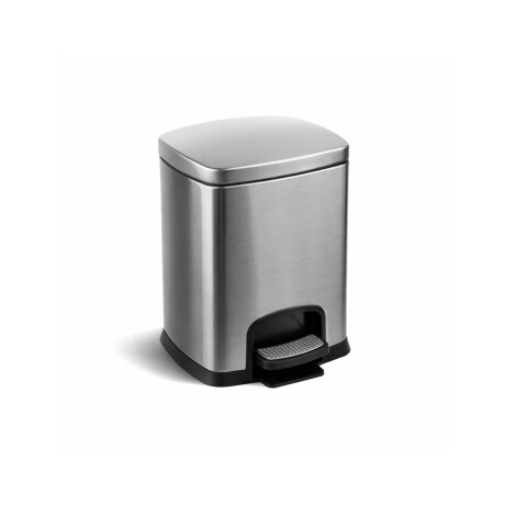 Cesto com pedal PREMIUM retangular de 5 L, fecho suave / aço inoxidável acetinado #1