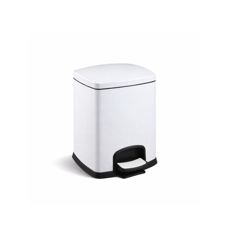 Cesto com pedal PREMIUM retangular, 5 L, fecho suave / branco #1