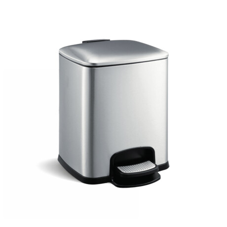 Cesto com pedal PREMIUM retangular de 8 L, fecho suave / aço inoxidável acetinado #1