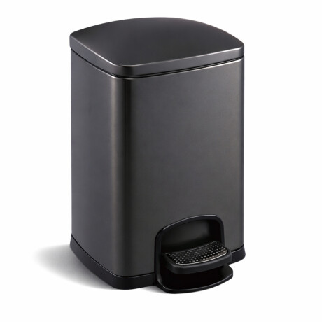 Cesto com pedal PREMIUM retangular de 20 L, fecho suave / preto mate #1
