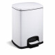 Cesto com pedal PREMIUM retangular de 20 L, fecho suave / branco #1