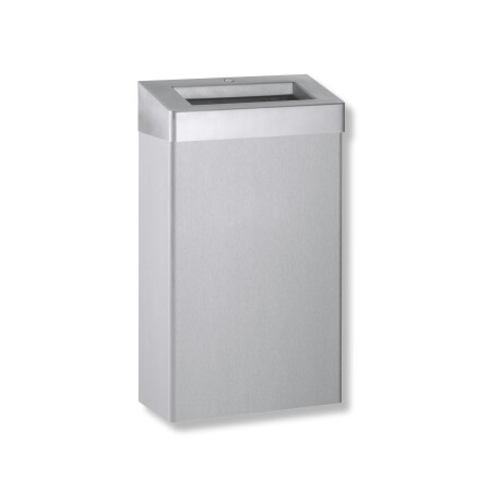 Caixote do lixo de 30 L com tampa aberta, série R10 / aço inoxidável escovado #1