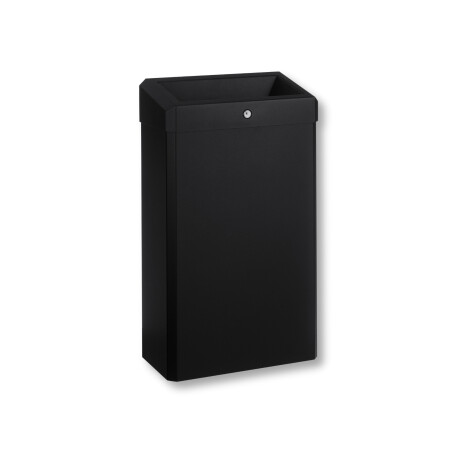 Caixote do lixo de 30 L com tampa aberta, série R1 / aço inoxidável preto mate #1