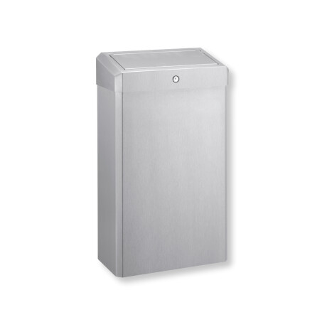 Caixote do lixo de 30 L com tampa basculante, série R1 / aço inoxidável escovado #1