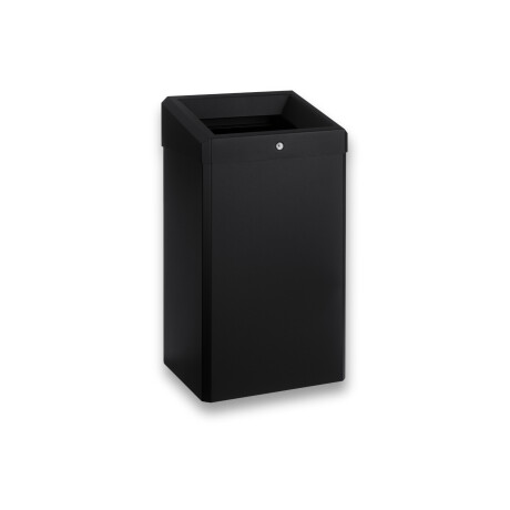 Caixote do lixo de 49 L com tampa aberta, série R1 / aço inoxidável preto mate #1