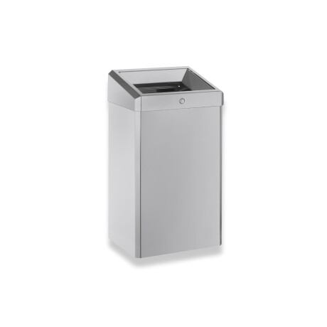 Caixote do lixo de 49 L com tampa aberta, série R1 / aço inoxidável escovado #1
