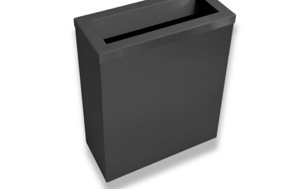 Cesto do lixo de 25 L, tampa com abertura de lançamento / aço inoxidável preto mate
