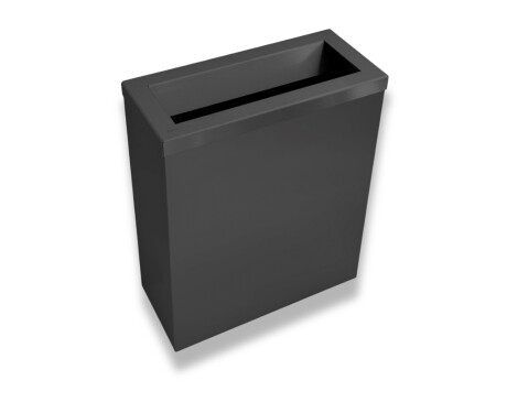Cesto do lixo de 25 L, tampa com abertura de lançamento / aço inoxidável preto mate