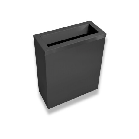 Cesto do lixo de 25 L, tampa com abertura de lançamento / aço inoxidável preto mate #1