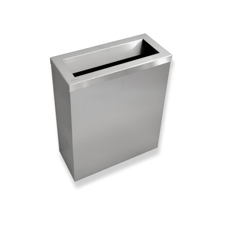 Caixote do lixo de 25 L, tampa com abertura de lançamento / aço inoxidável escovado #1