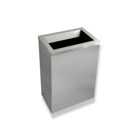 Caixote do lixo de 50 L, tampa com abertura de lançamento / aço inoxidável escovado #1