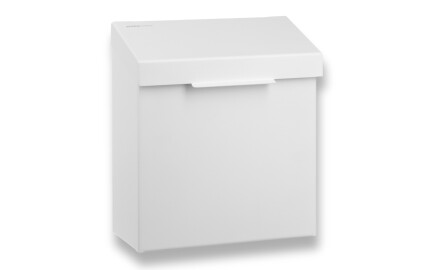 Caixote para resíduos higiénicos de 4,5 L, série R1 / aço inoxidável branco mate