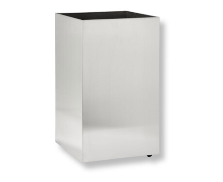 Cesto do lixo quadrado de 60 L para colocar debaixo da bancada, com rodas / aço inoxidável escovado