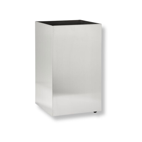 Cesto do lixo quadrado de 60 L para colocar debaixo da bancada, com rodas / aço inoxidável escovado #1