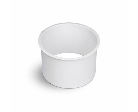 Colar de cesto de bancada redondo Ø150 / aço inoxidável branco mate