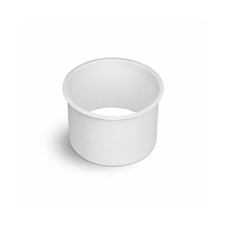 Colar de cesto de bancada redondo Ø150 / aço inoxidável branco mate #1