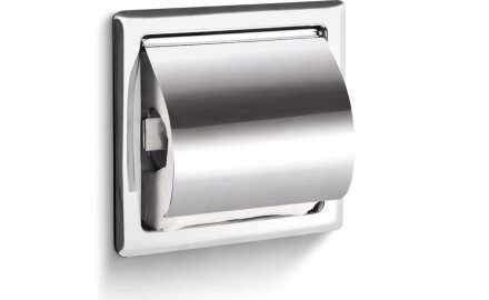 Suporte para papel higiénico / para encastrar / cromado