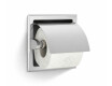 Suporte para papel higiénico / para encastrar / aço polido