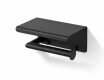 Suporte para papel higiénico / com prateleira / preto mate
