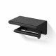 Suporte para papel higiénico / com prateleira / preto mate #1