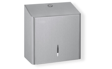 Porta-papel higiénico quadrado para rolos com Ø máximo de 19 cm, série R10 / aço inoxidável escovado