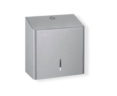 Porta-papel higiénico quadrado para rolos com Ø máximo de 19 cm, série R10 / aço inoxidável escovado