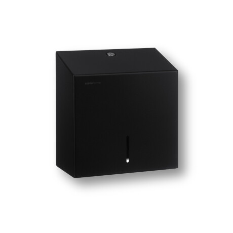 Dispensador quadrado para papel higiénico em rolo, com diâmetro máximo de 19 cm, série R1 / aço inoxidável preto mate #1