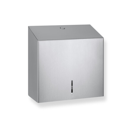 Dispensador quadrado para papel higiénico em rolo, com diâmetro máximo de 19 cm, série R1 / aço escovado #1