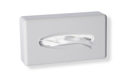 Dispensador de lenços de papel / ABS branco brilhante