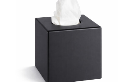 Dispensador de lenços de papel - formato de cubo / ABS preto mate