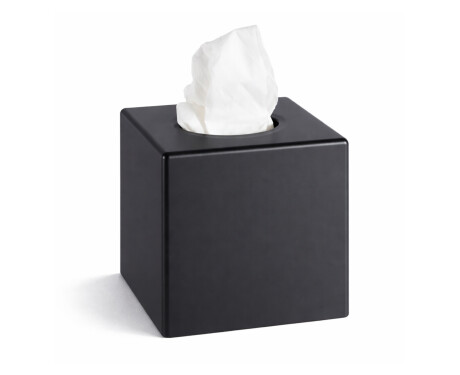 Dispensador de lenços de papel - formato de cubo / ABS preto mate