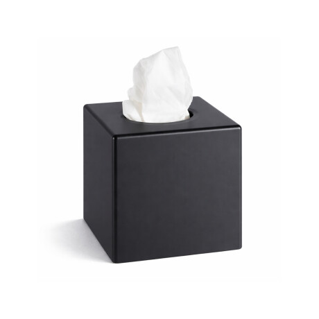 Dispensador de lenços de papel - formato de cubo / ABS preto mate #1