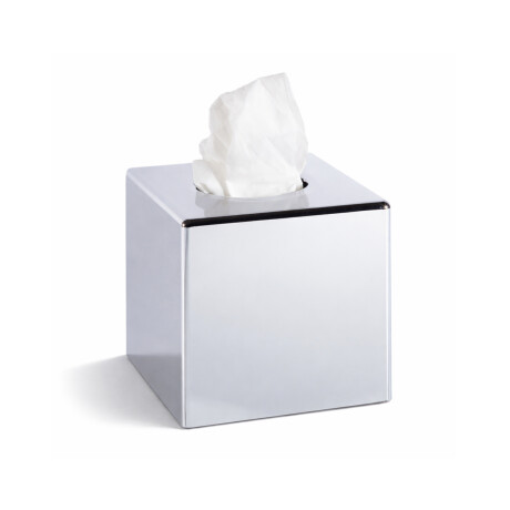 Dispensador de lenços de papel - formato de cubo / ABS cromado #1