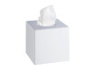 Dispensador de lenços de papel - formato de cubo / ABS branco brilhante