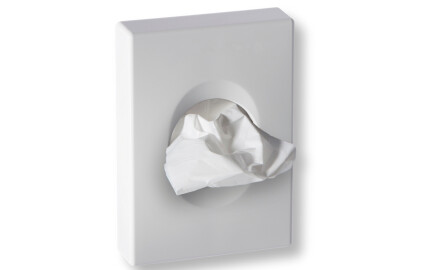 Dispensador de saquinhos higiénicos / ABS branco brilhante
