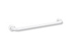 Barra de apoio para pessoas com deficiência Ø32, reta, STANDARD – 80 cm / aço inoxidável branco mate