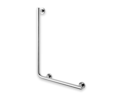 Barra de apoio para pessoas com deficiência Ø32 STANDARD tipo L, 55 x 77 direita / aço inoxidável polido